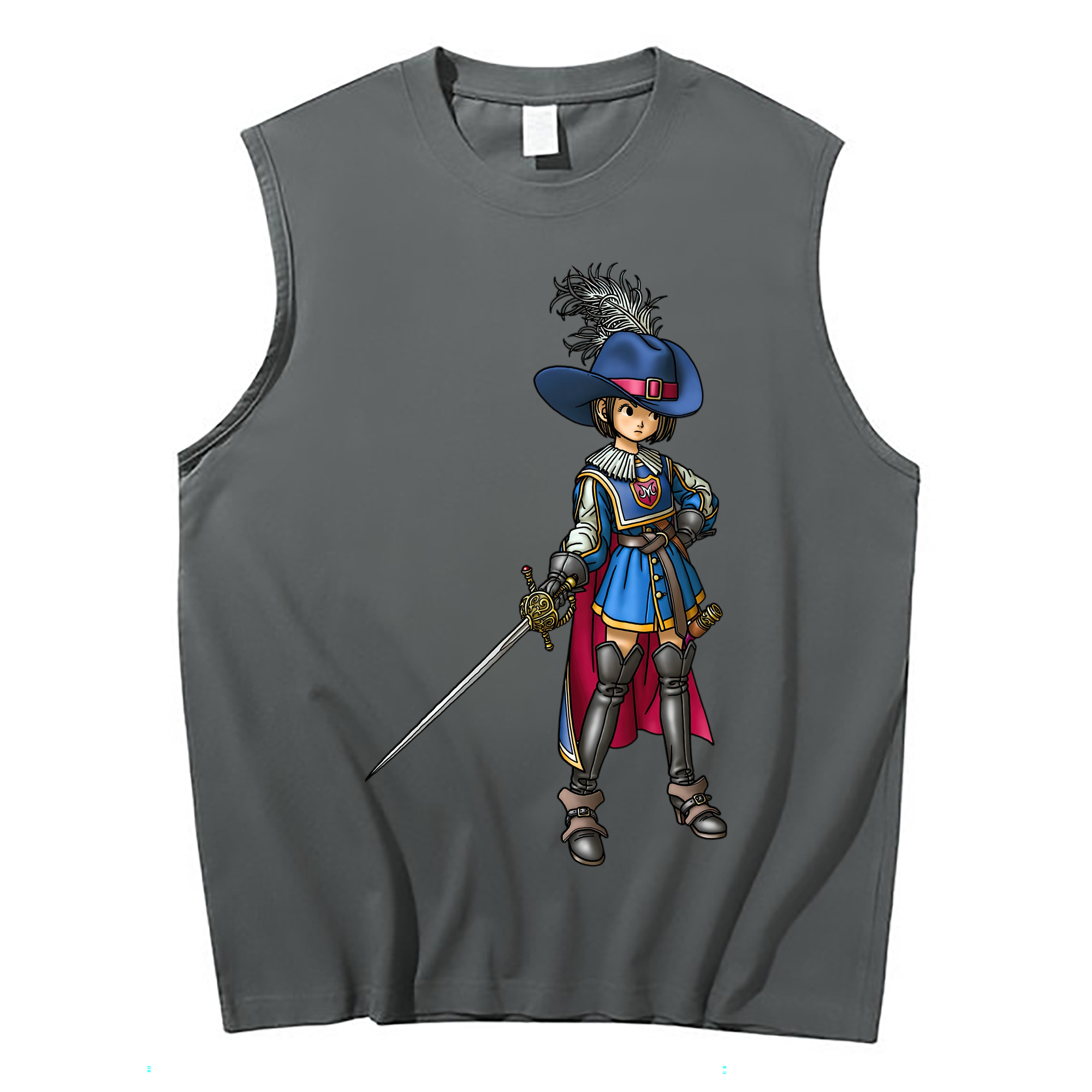 （画像用） ドラゴンクエスト Doragon Kuesuto Dragon Quest コットン100％タンクトップ（フロントプリント）